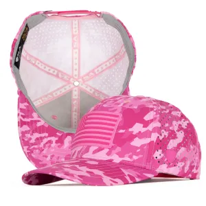 Limited Edition Performance Snapback | Pink Battle | Geo-Camo | Bright Pink PreOrder
