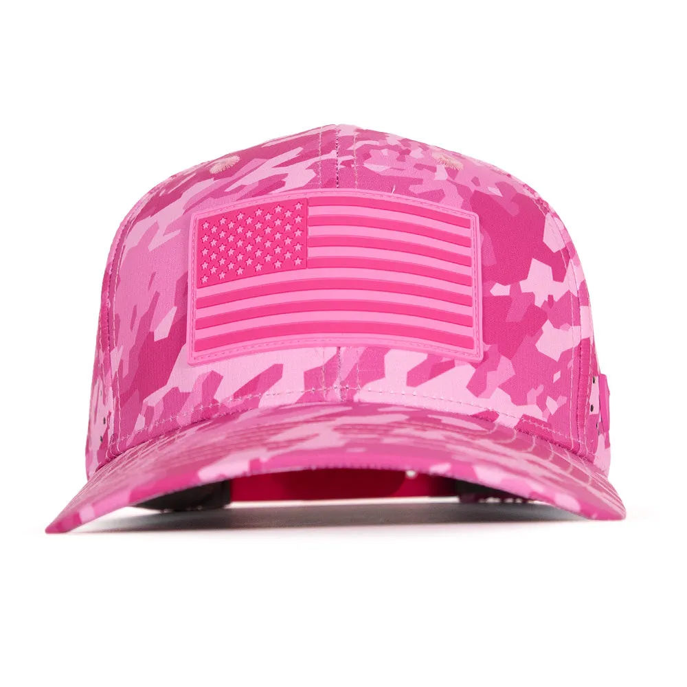 Limited Edition Performance Snapback | Pink Battle | Geo-Camo | Bright Pink PreOrder