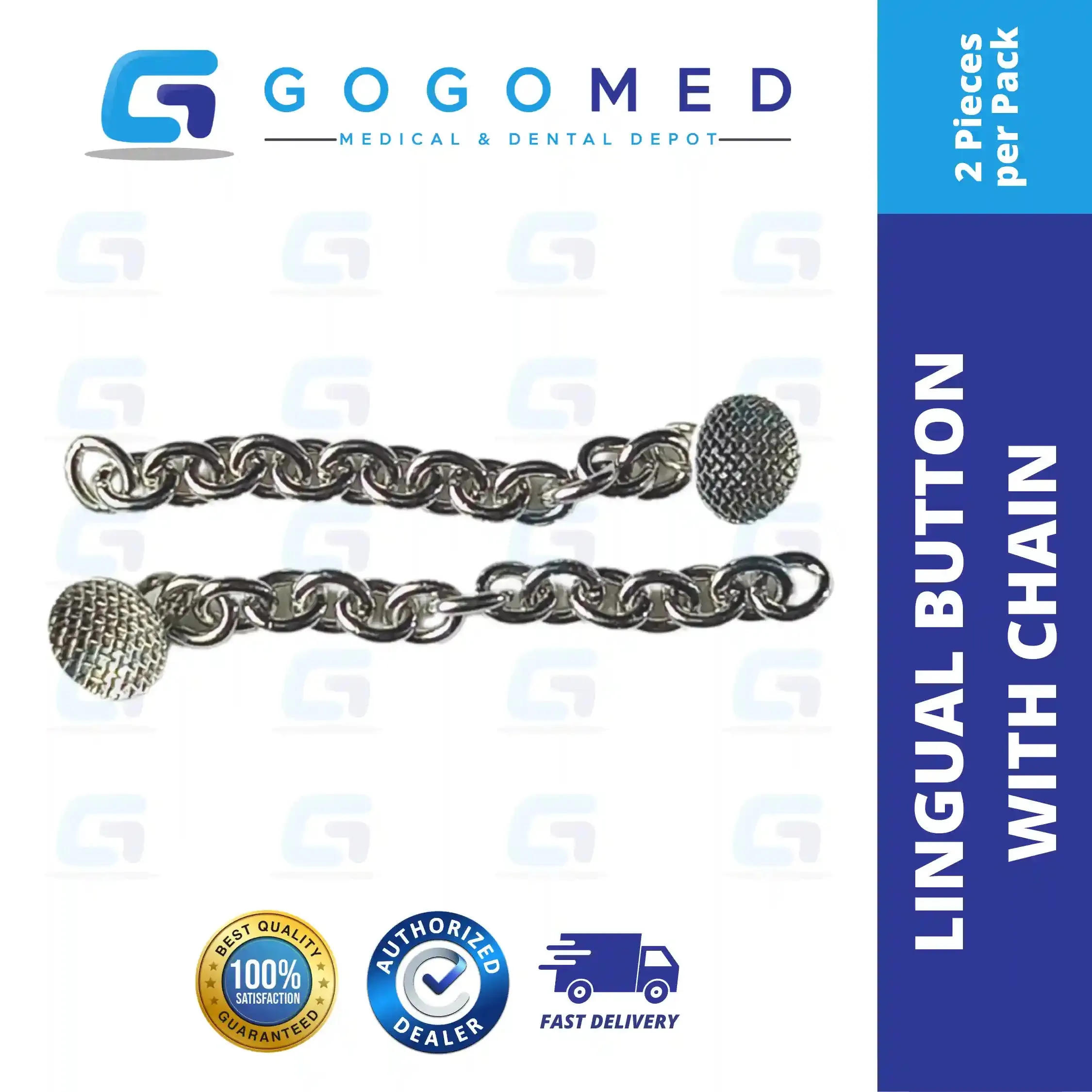 Lingual Buttons with Chain