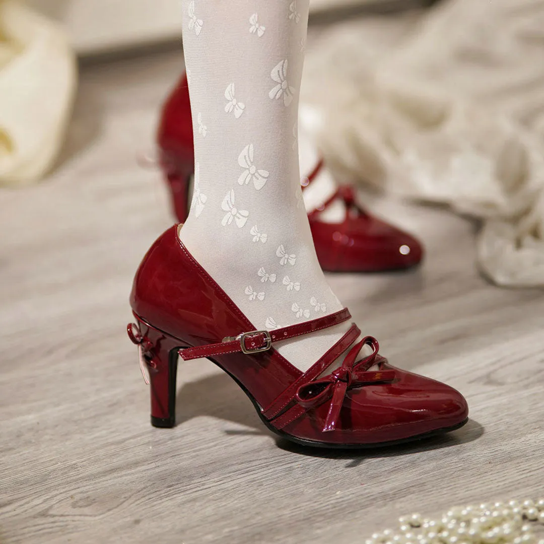 Lolita Bow Heels Shoes