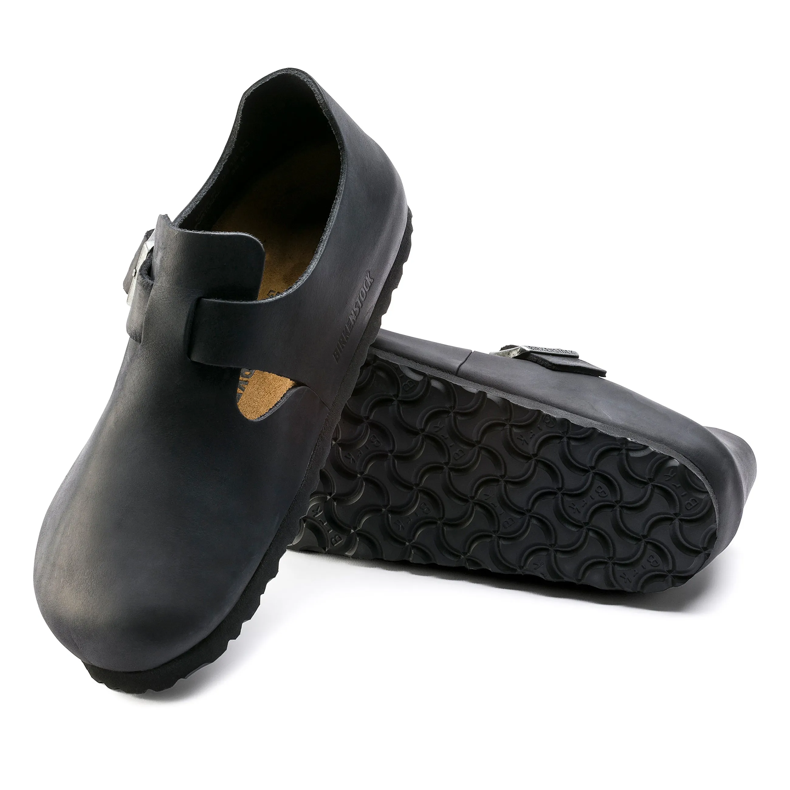 London Black Oiled Leather