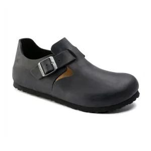 London Black Oiled Leather