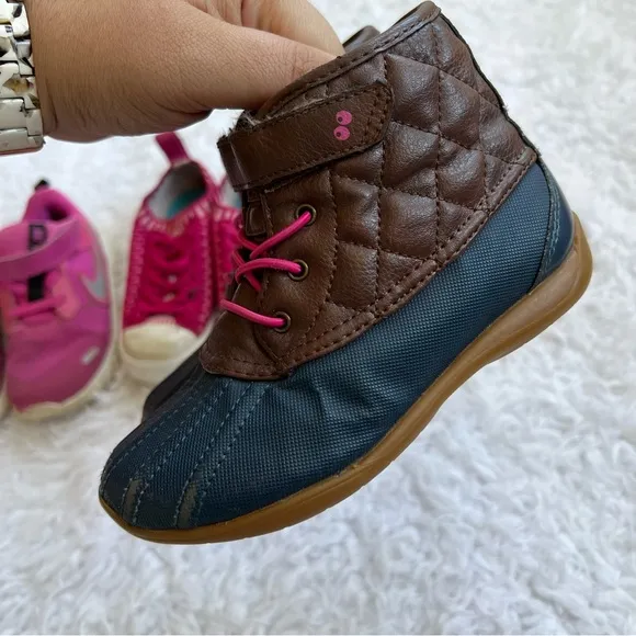 Lot of 3 Toddler Shoes Native Nike Surprize Sneakers Boots Pink Blue Size 10