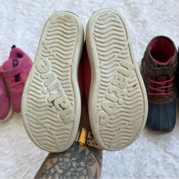 Lot of 3 Toddler Shoes Native Nike Surprize Sneakers Boots Pink Blue Size 10