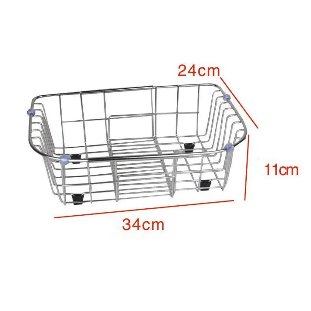 LPZ Stainless Steel Sink Drain Dish Rack Retractable Dish Rack Kitchen Pool Storage Hanging Dish Rack Sink Rack LPZV