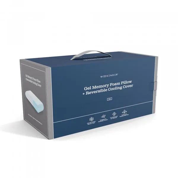 Malouf Weekender Gel Memory Foam Pillow   Reversible Cooling Cover