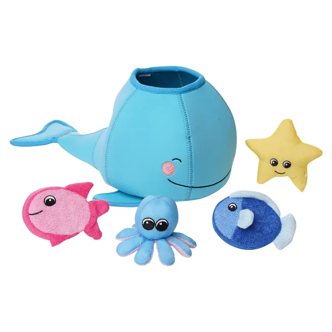 manhattan toy whale floating fill n spill bath toy