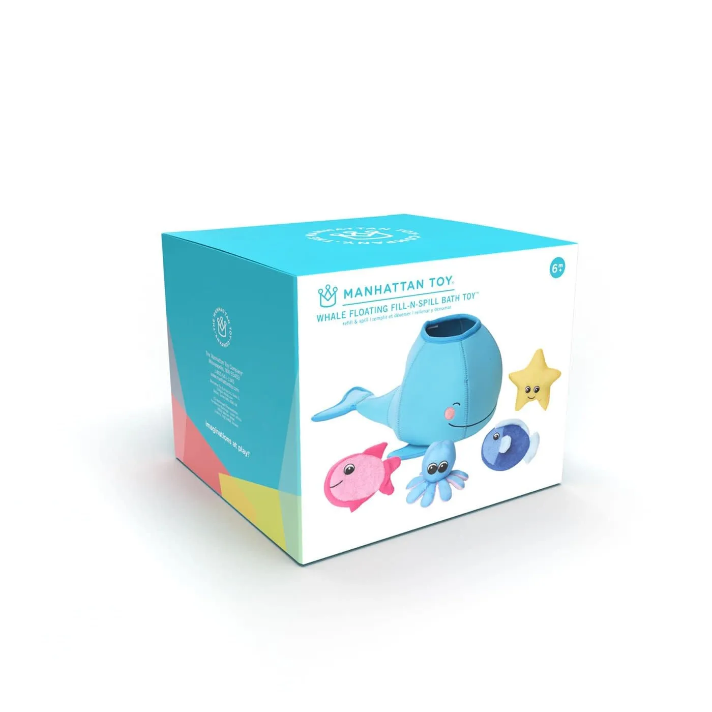 manhattan toy whale floating fill n spill bath toy