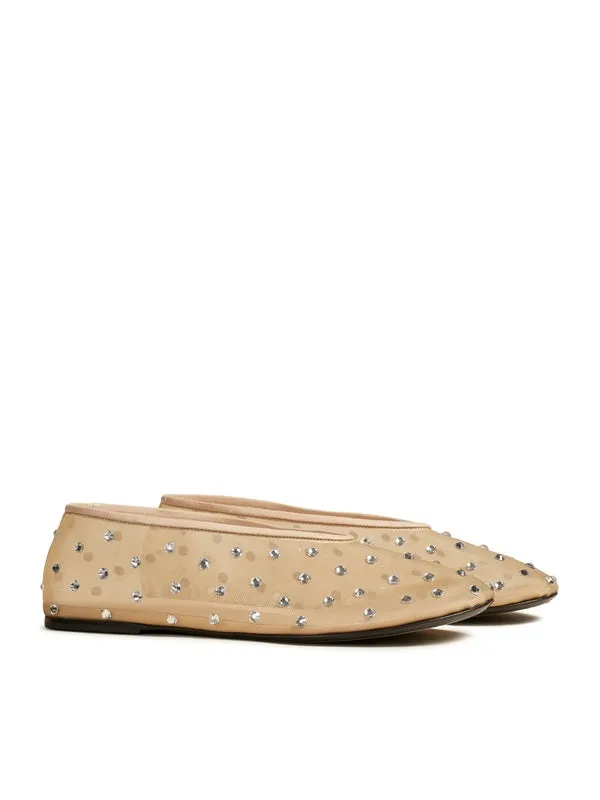 Marcy Crystal Mesh Flat Shoes