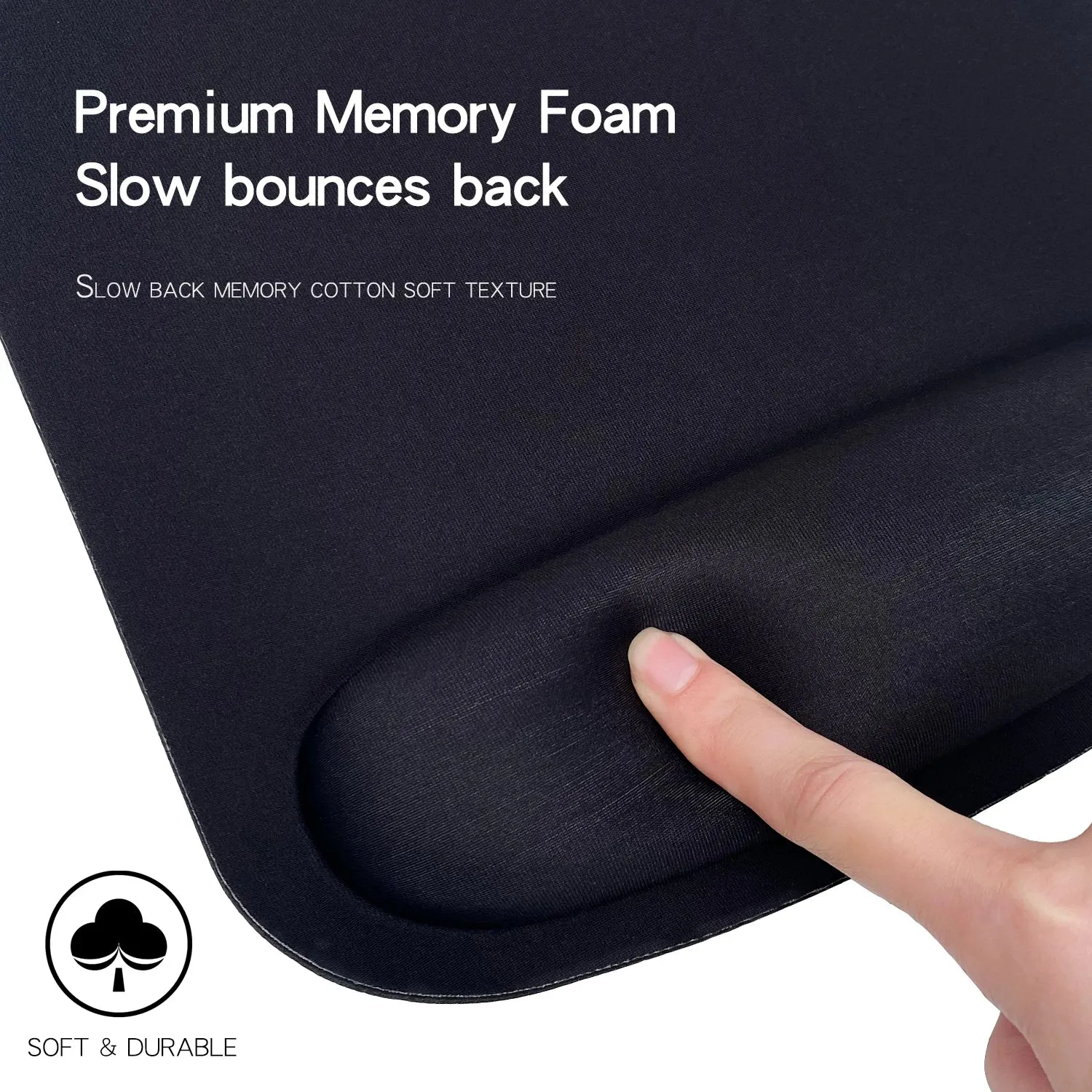 Memory Foam Mouse Pad with Ergonomic Wrist Support