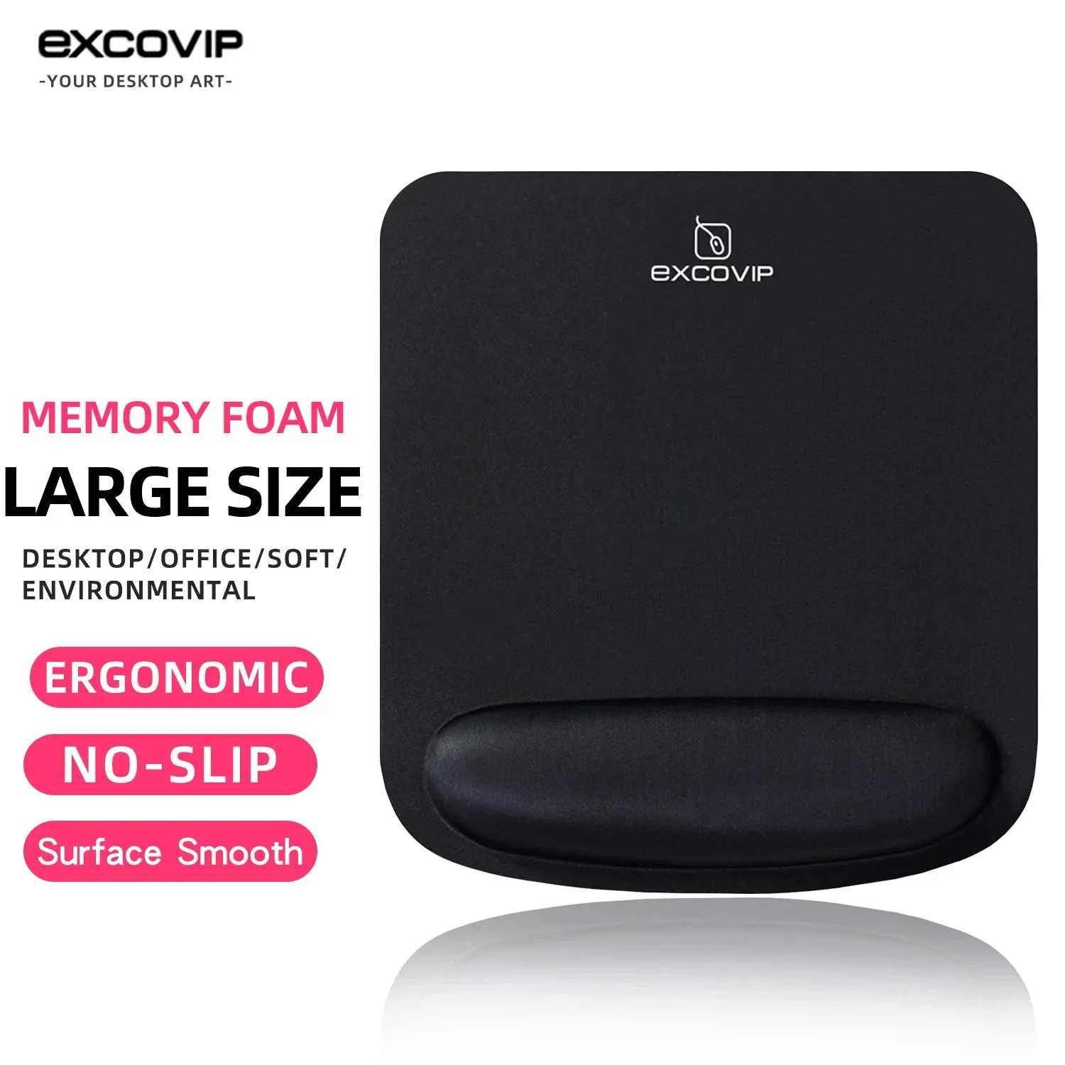 Memory Foam Mouse Pad with Ergonomic Wrist Support
