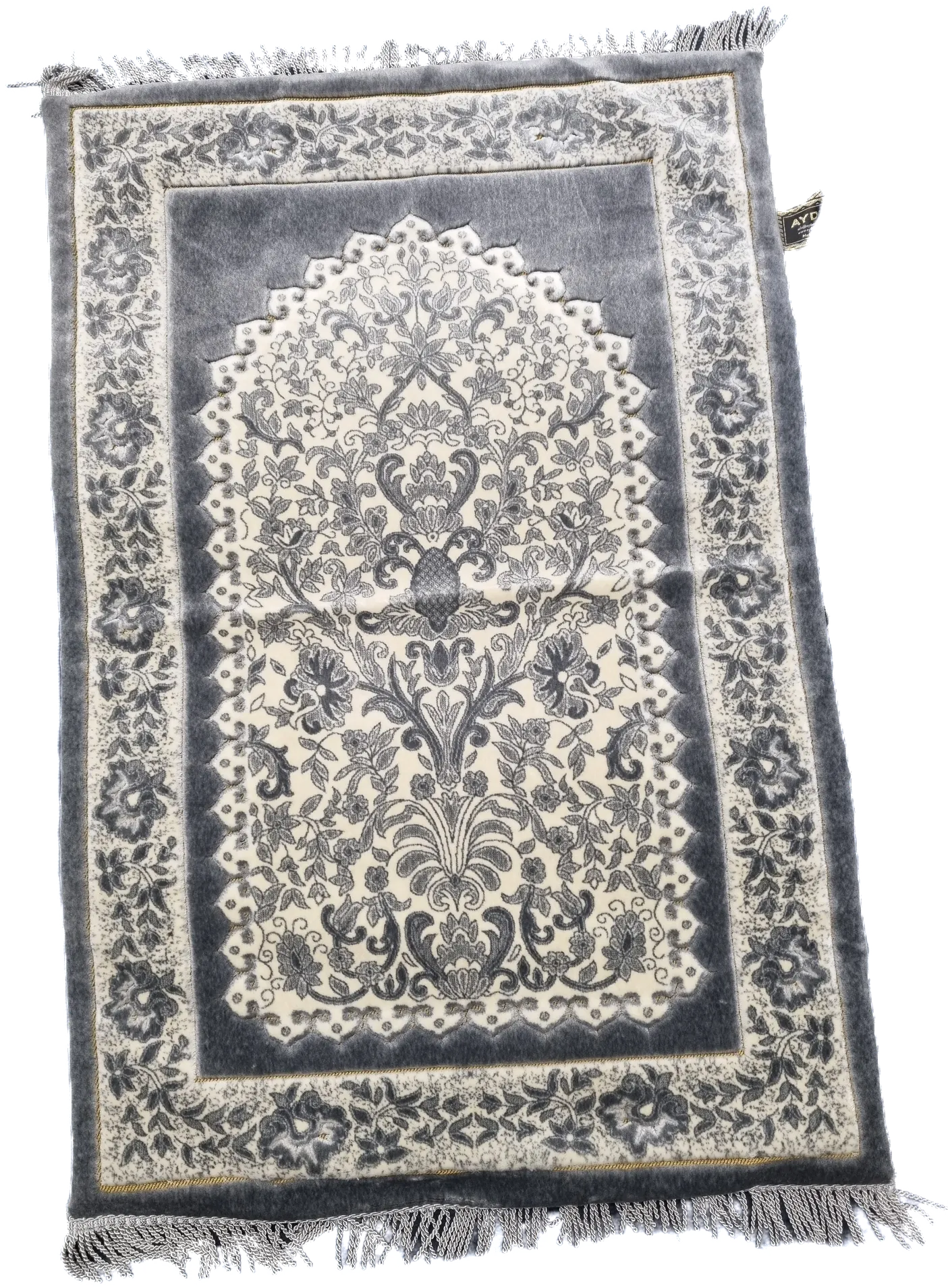 Memory Foam Padded Prayer Mat - Grey