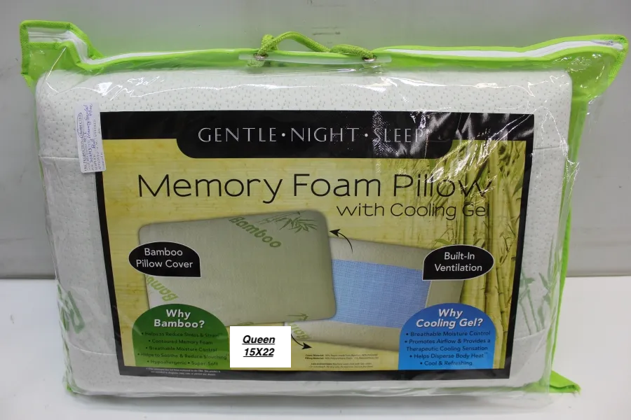 Memory Foam Pillow With Cooling Gel & Bamboo Cover! Brand new in carry bag with zipper!