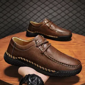 Men's Handmade Shoes, Leather Casual Shoes, Comfortable Non-slip