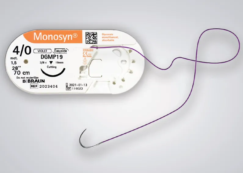 Monosyn Sutures | 18mm Needle | 70cm Length | Violet | 4/0 Gauge | Pack of 36