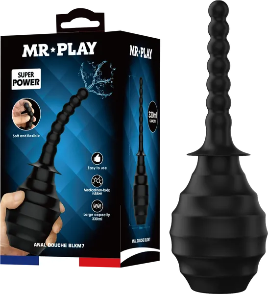 Mr Play Anal Douche Ribbed Black
