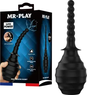 Mr Play Anal Douche Ribbed Black