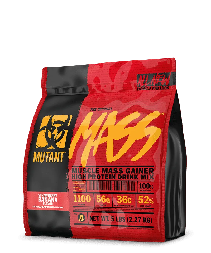Mutant MASS High Protein Drink Mix - Strawberry Banana (5 lbs)