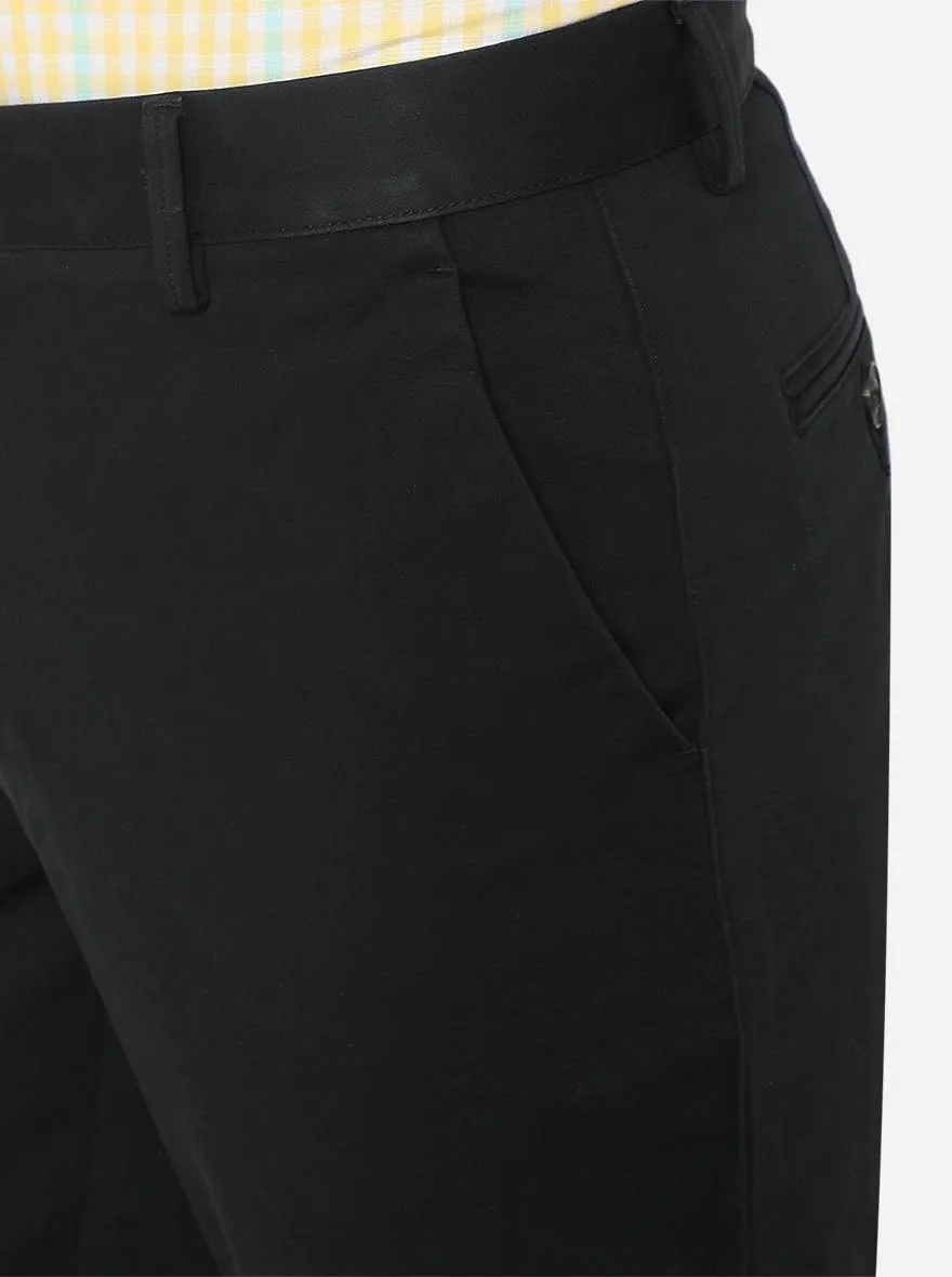 Navy Blue Solid Uno Fit Casual Trouser | JadeBlue