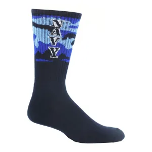 Navy Crew Socks