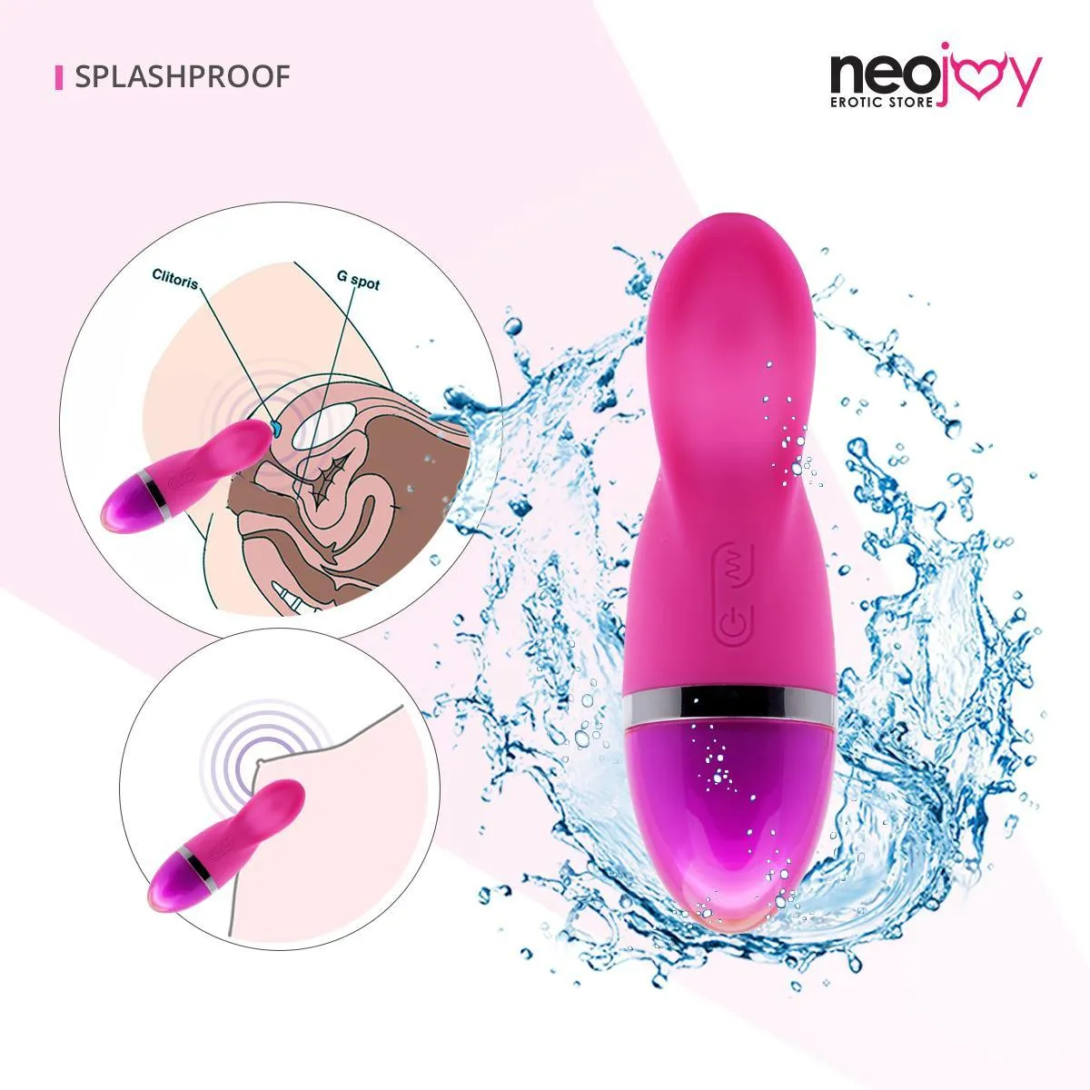 NeoJoy Ladyfinger Vibrator - Pink  Raspberry System JO lube