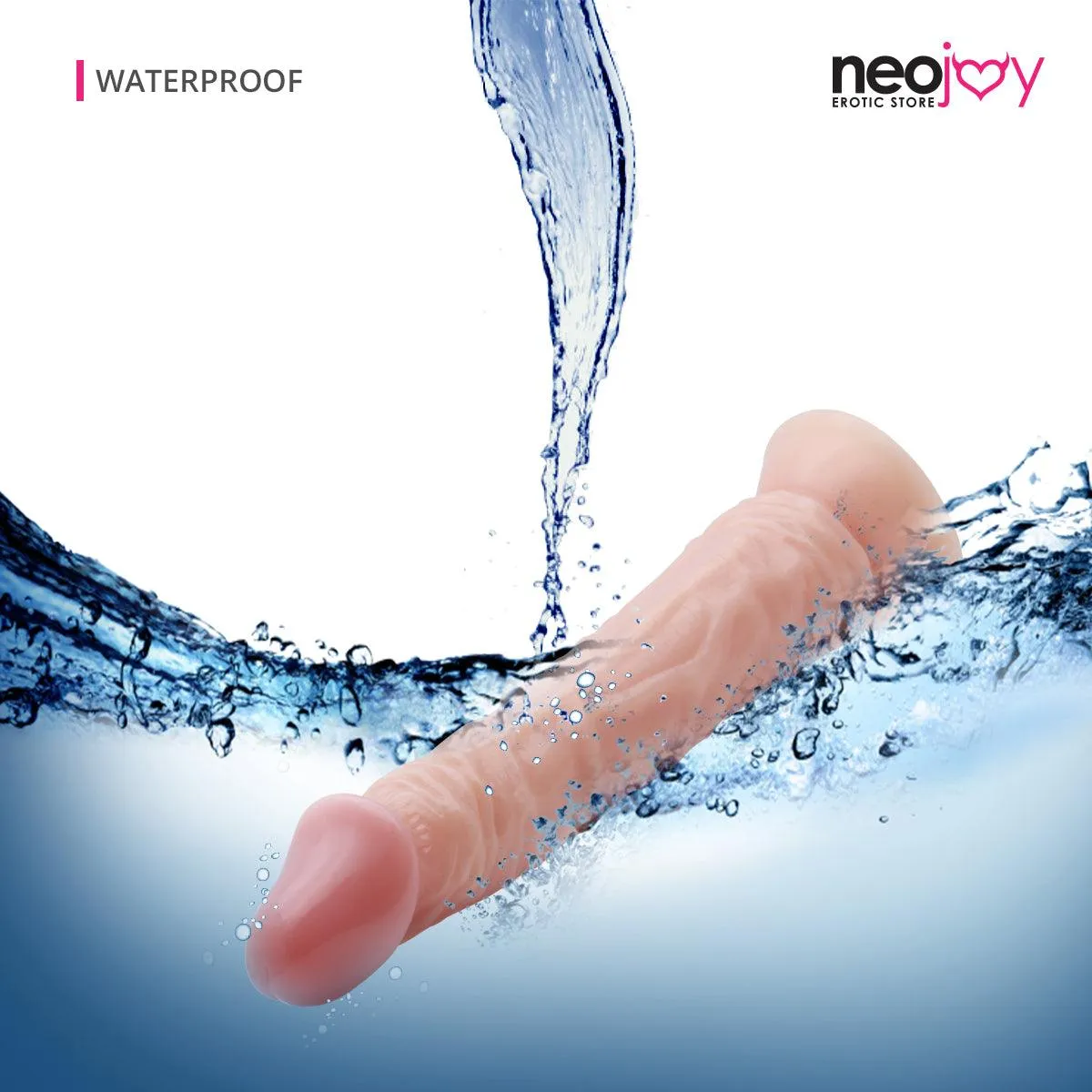 Neojoy - Lifelike Super-Real Dildo Curved PVC With Suction Cup - Flesh - 23cm - 9.1 inch