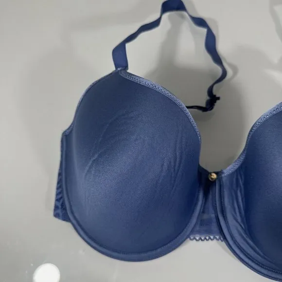 NEW $78 Chantelle [ 32DDD‎ ] C Jolie Comfort Convertible T-Shirt Bra Blue