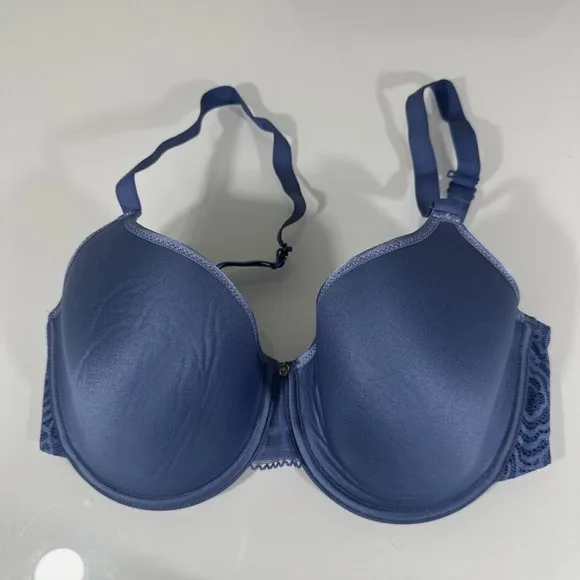 NEW $78 Chantelle [ 32DDD‎ ] C Jolie Comfort Convertible T-Shirt Bra Blue