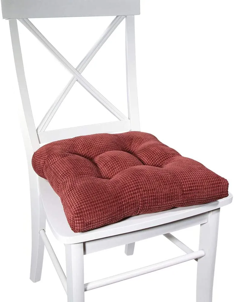 New Arlee Memory Foam, Non-Skid Seat Cushion Chair pad, 2 Count, Burgundy Red! 15”x14”