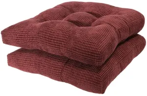 New Arlee Memory Foam, Non-Skid Seat Cushion Chair pad, 2 Count, Burgundy Red! 15”x14”