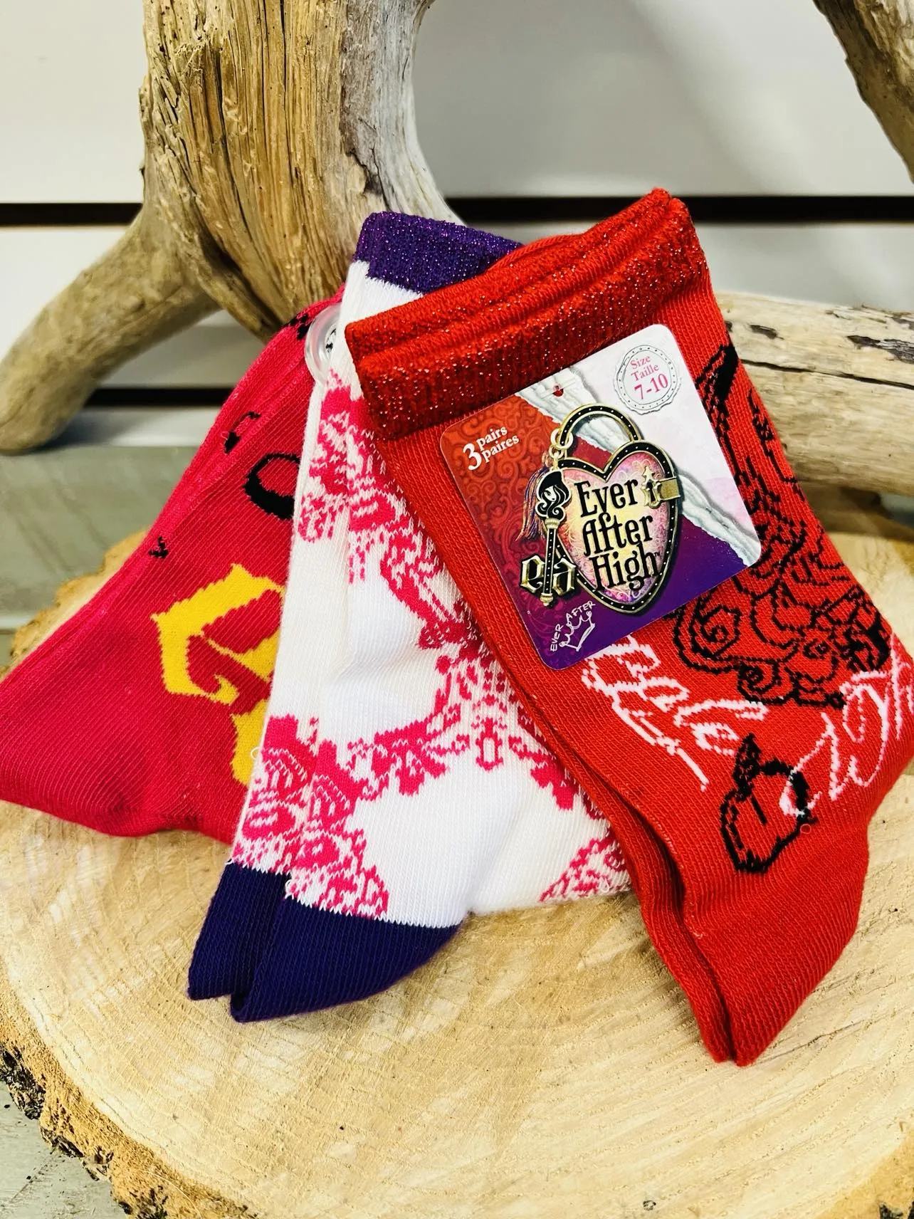 NEW Ever After High Socks - 3 Pairs - Size 7-10