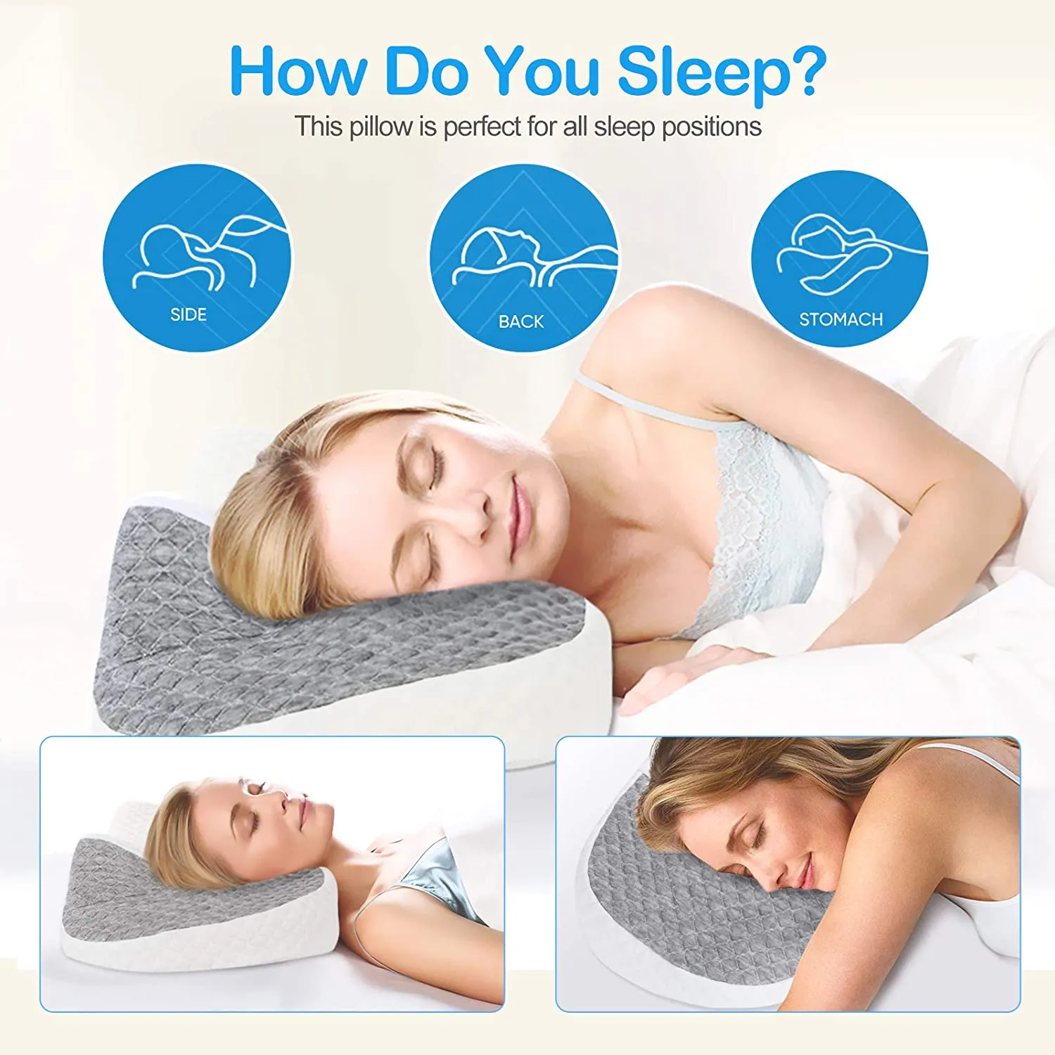 New Looffy Memory Foam Contour Pillow for Sleeping, Ergonomic Cervical Bed Pillow Orthopedic Sleeping Pillows, Neck Support Pillow for Neck and Shoulder Pain, Side, Back and Stomach Sleepers, Retails $110 