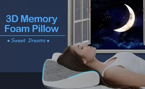 New Looffy Memory Foam Contour Pillow for Sleeping, Ergonomic Cervical Bed Pillow Orthopedic Sleeping Pillows, Neck Support Pillow for Neck and Shoulder Pain, Side, Back and Stomach Sleepers, Retails $110 