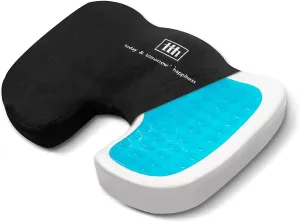 New Memory Foam seat Cushion, tth Gel Enhanced seat Cushion for Lower Back, Tailbone and Sciatica Pain Relief, Premium Comfort seat Cushion for Desk Chair, Computer Chair, car, Wheelchair. (Black)