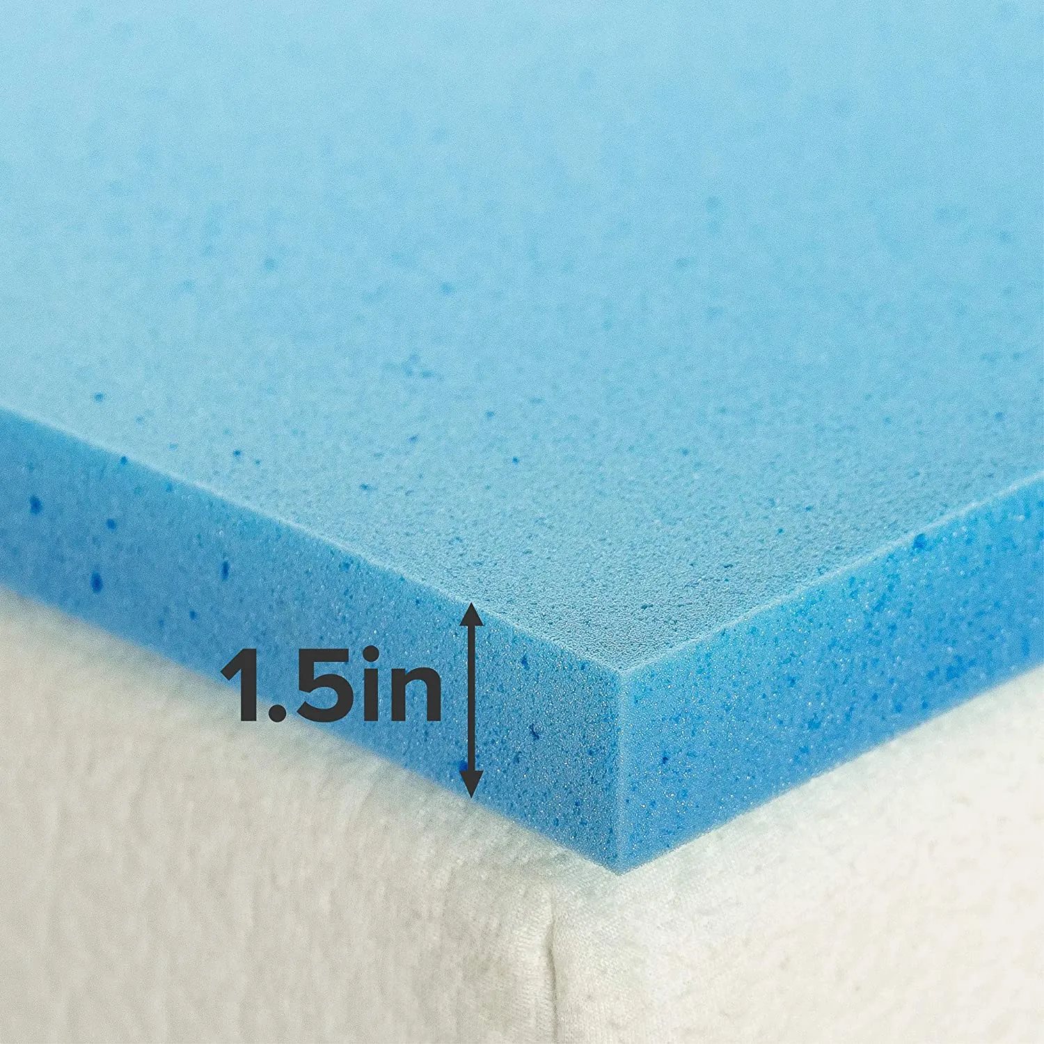 New Zinus OLB-MGT-150Q 1.5 Inch Gel Memory Foam Mattress Topper, Queen! Comes compressed rolled in box for easy transport! Retails $105 