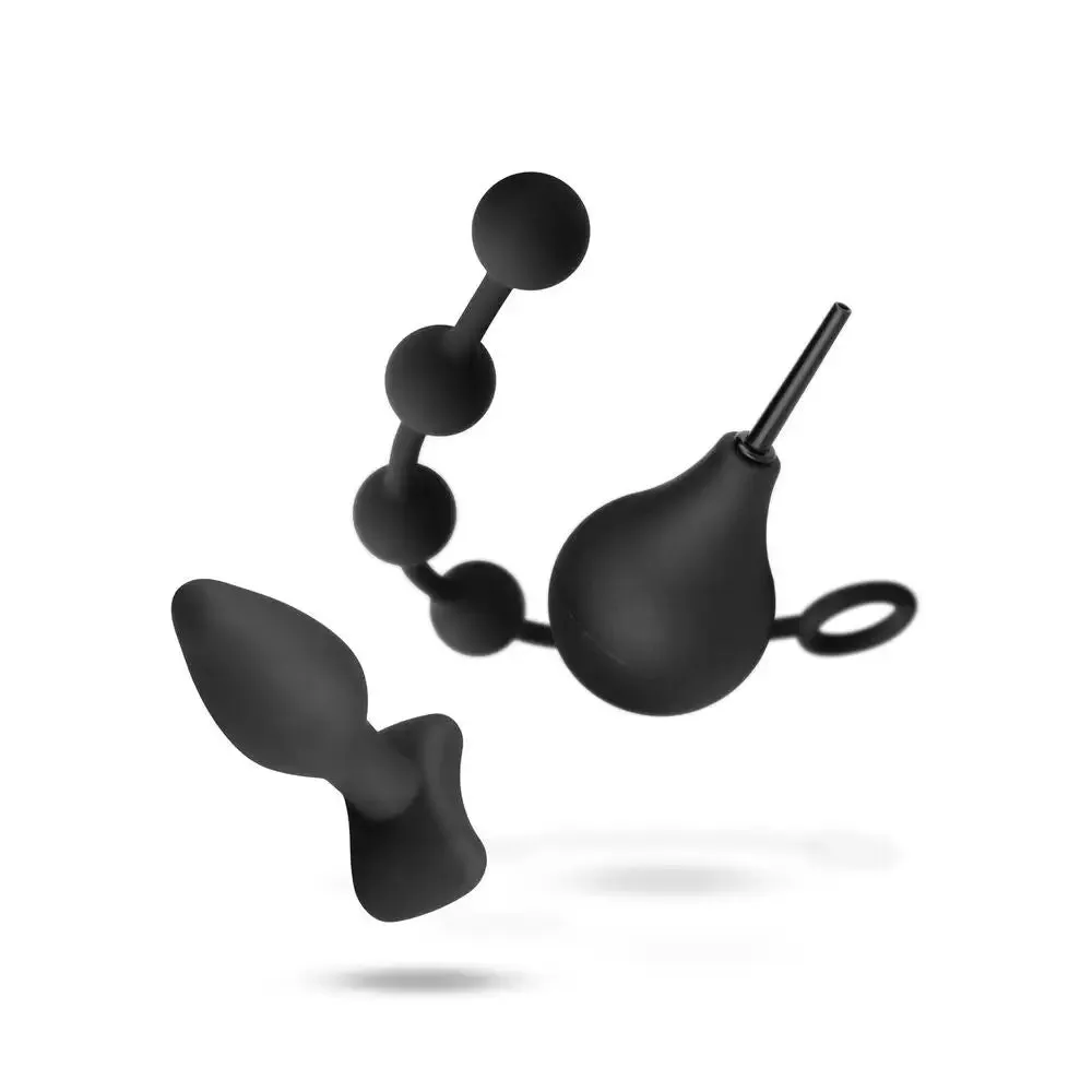 Nexus Silicone Black Anal Douche Kit for Beginners