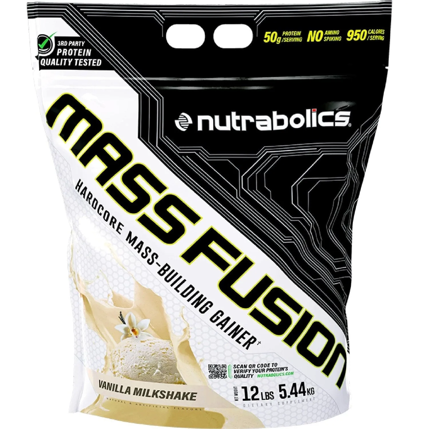 Nutrabolics Mass Fusion 12 Lbs, Hardcore Mass-Building Gainer