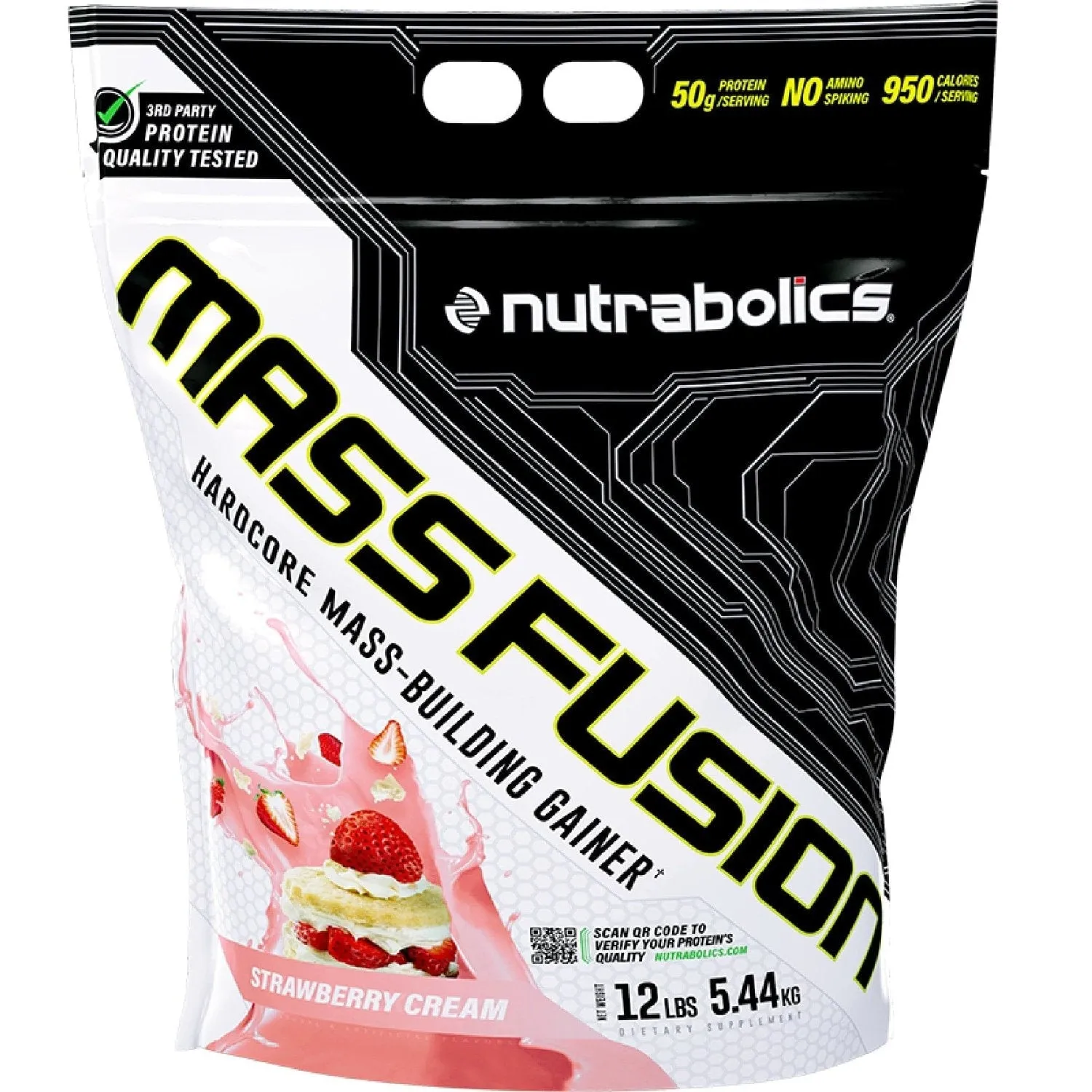 Nutrabolics Mass Fusion 12 Lbs, Hardcore Mass-Building Gainer