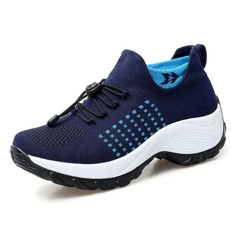 Ortho Stretch Cushion Shoes Women - Black Sky Blue