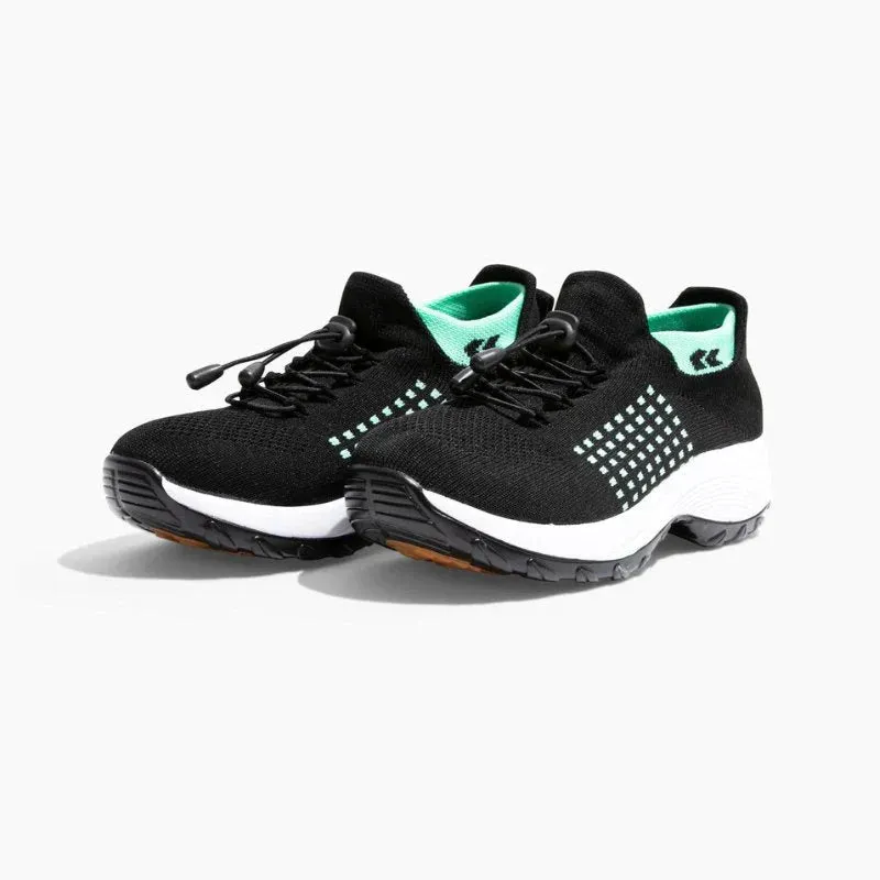 Ortho Stretch Cushion Shoes Women - Black Sky Blue