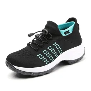 Ortho Stretch Cushion Shoes Women - Black Sky Blue