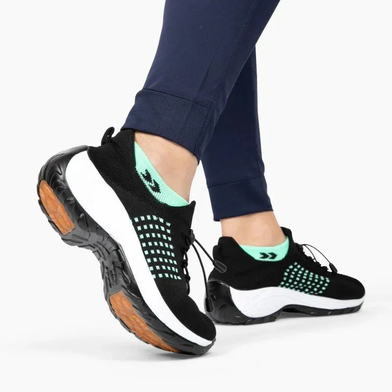 Ortho Stretch Cushion Shoes Women - Black Sky Blue