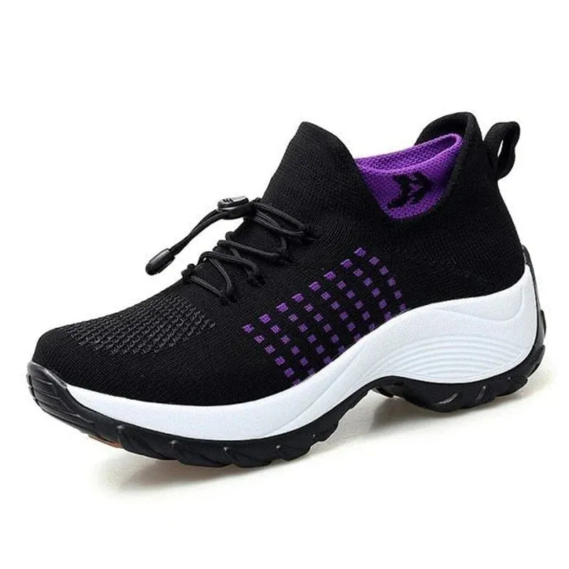 Ortho Stretch Cushion Shoes Women - Black Sky Blue