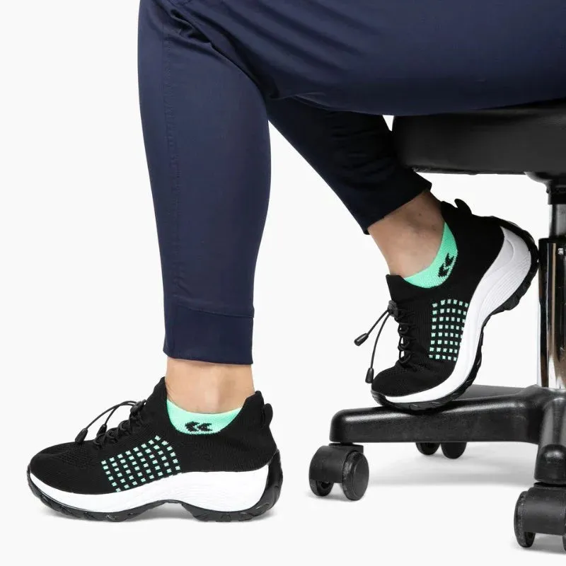 Ortho Stretch Cushion Shoes Women - Black Sky Blue
