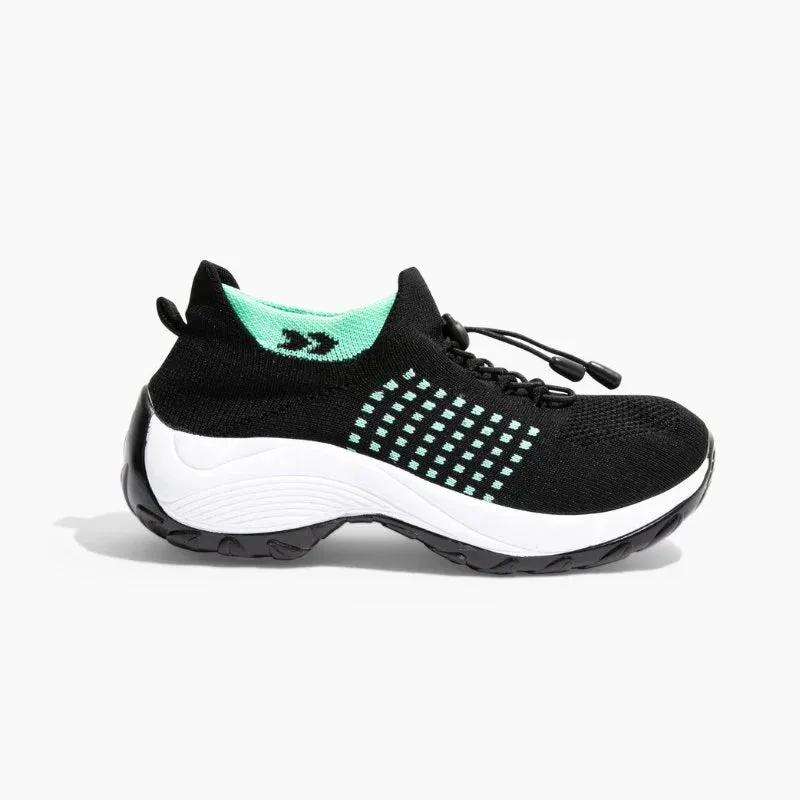 Ortho Stretch Cushion Shoes Women - Black Sky Blue