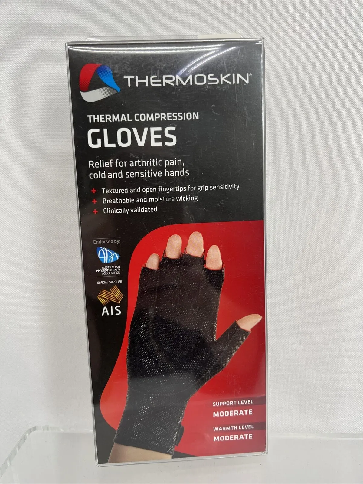 ORTHO ZONE Thermoskin Premium Black Arthritis Gloves PAIR Compression X Large 11