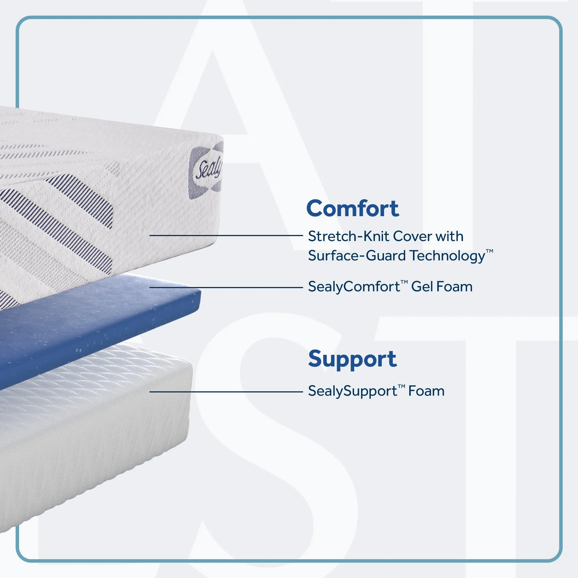 Palatial Crest by Sealy®, Teleford 10" Foam Medium