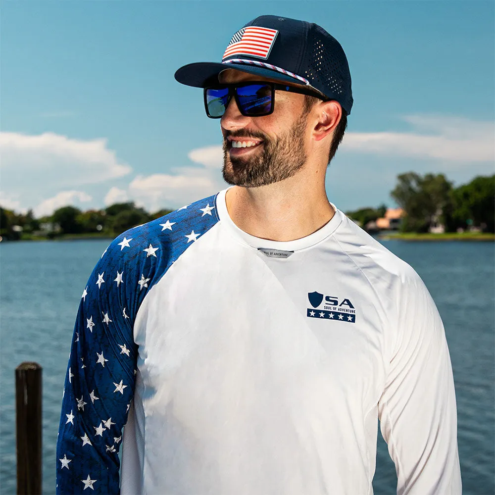 Performance Snapback | American Flag | Navy PreOrder