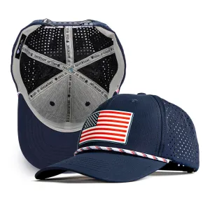 Performance Snapback | American Flag | Navy PreOrder
