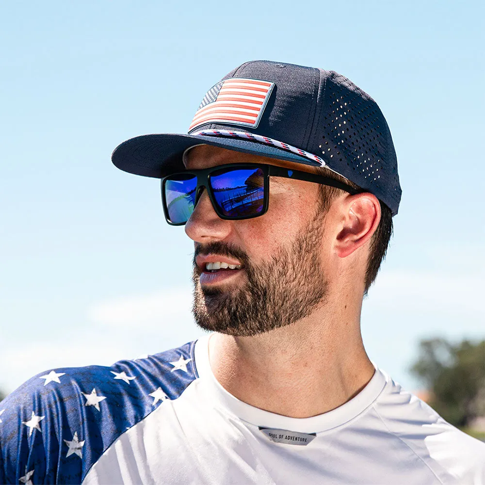Performance Snapback | American Flag | Navy PreOrder